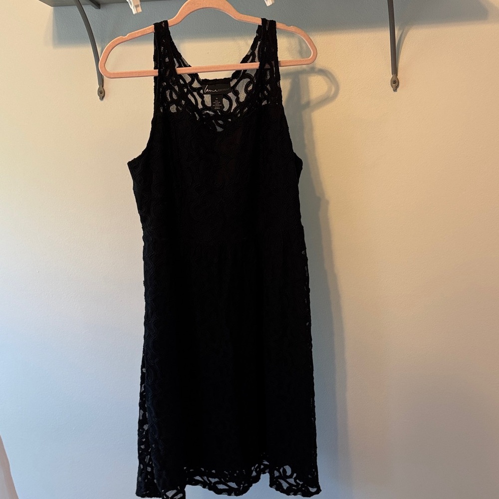 Lane Bryant Black Lace Midi Dress